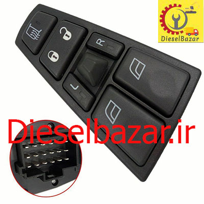 کلید شیشه بالابر ولوو سمت راننده با شماره فنی Volvo FH12 FM VNL 20752918